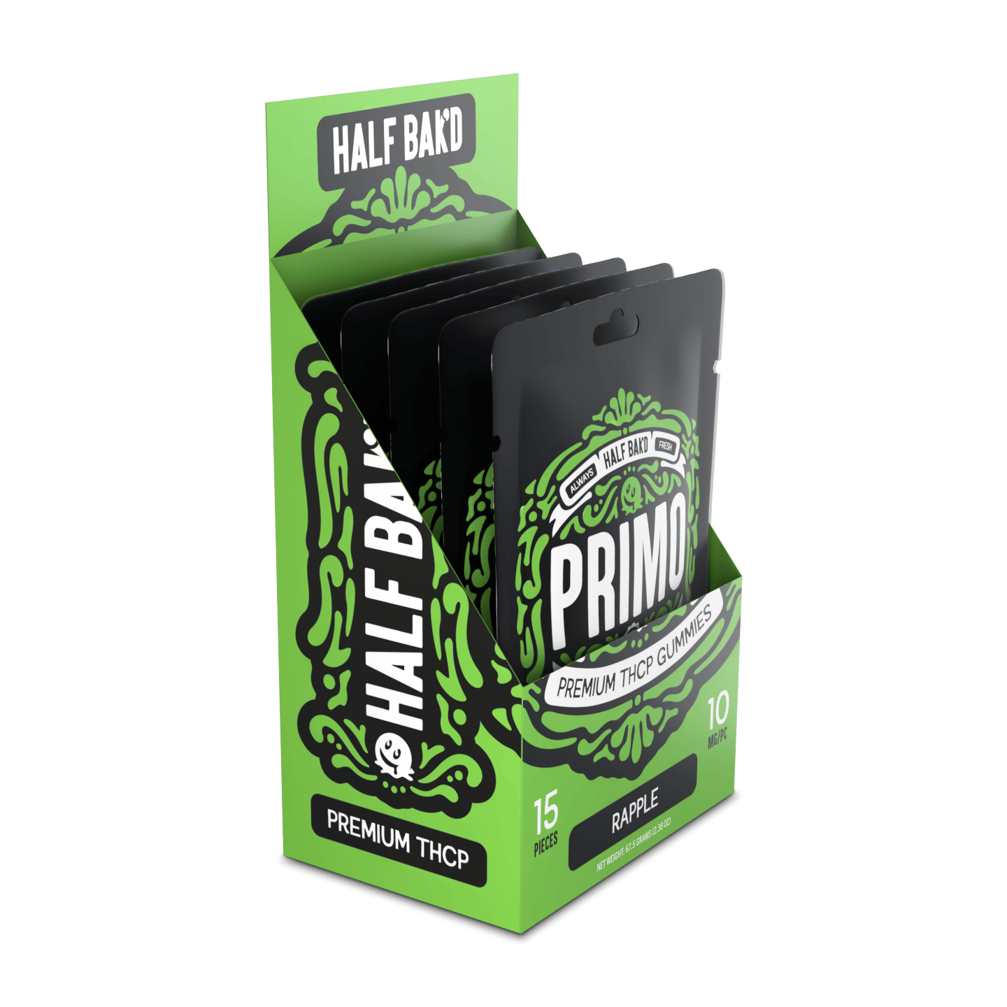 Half Bak'd Rapple Primo Gummies 5Pack Premium THCP Fresh Collective