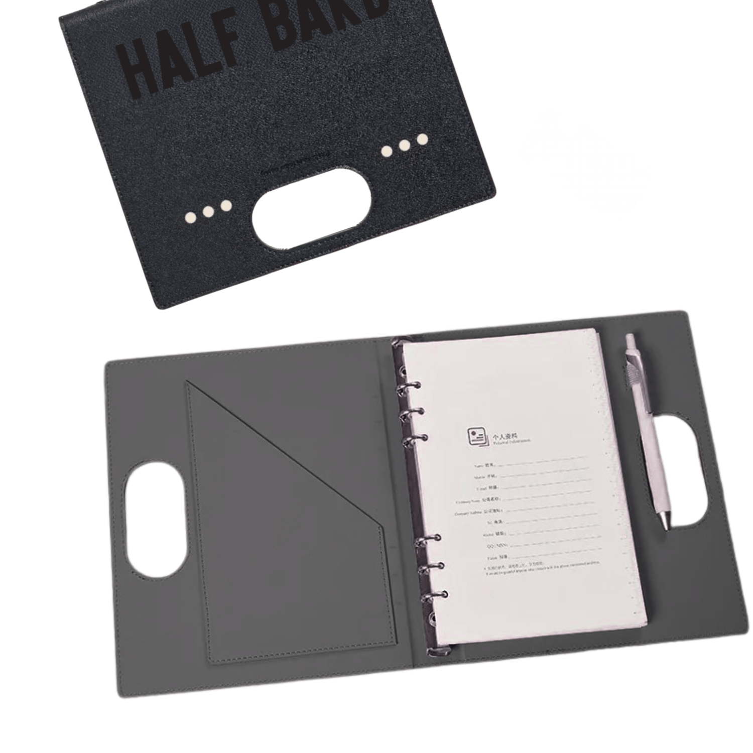 Notebook & Pen Set | Premium Leather | HALF BAK&