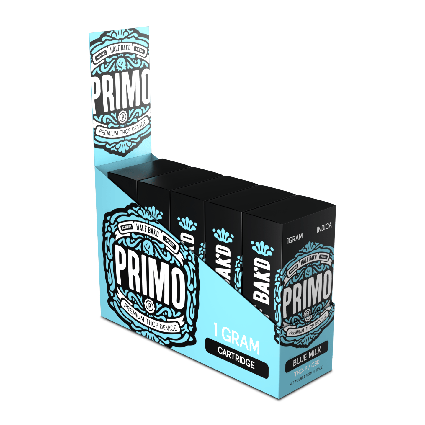 PRIMO THC-P | Blue Milk 1G Cartridges | 5PK CDU Fresh Collective PRIMO THC-P | Blue Milk 1G Cartridges | 5PK CDU Fresh Collective