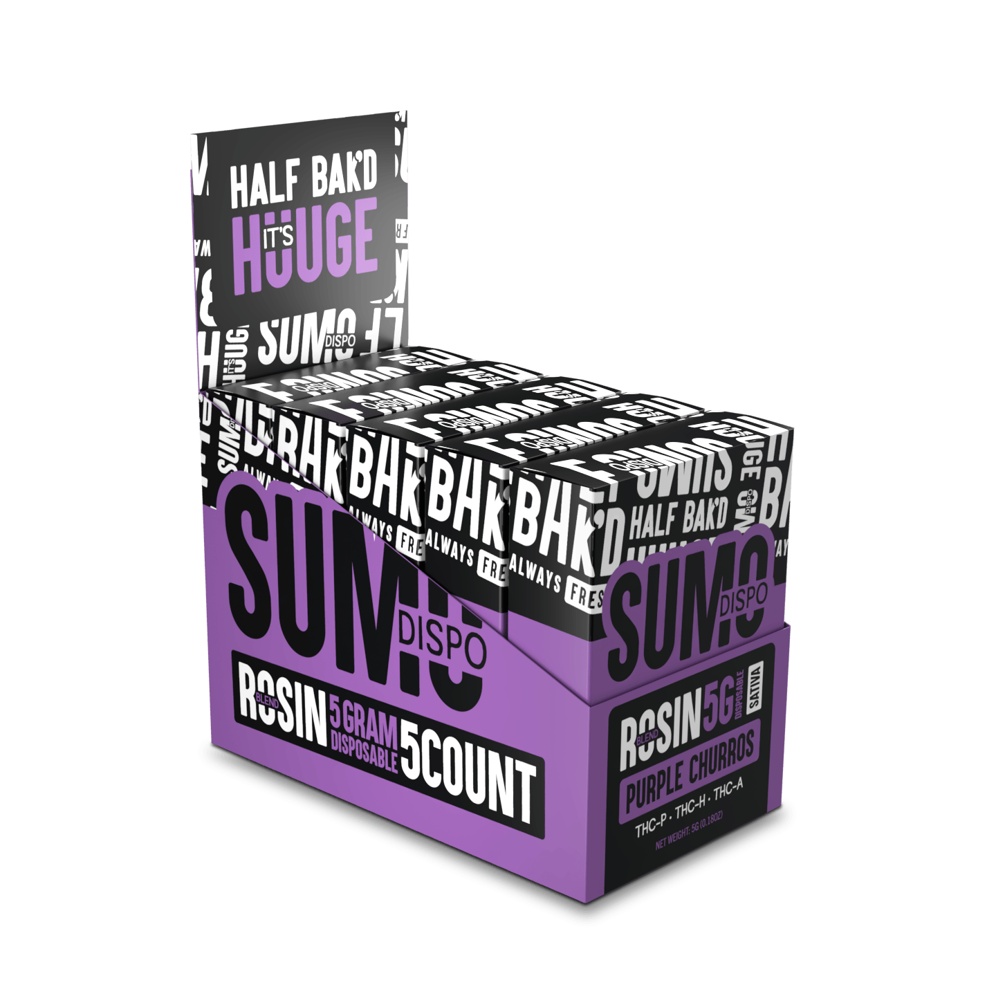 sumo disposable vape Purple Churros - SUMO Dispo Sativa 5G Disposable CDU