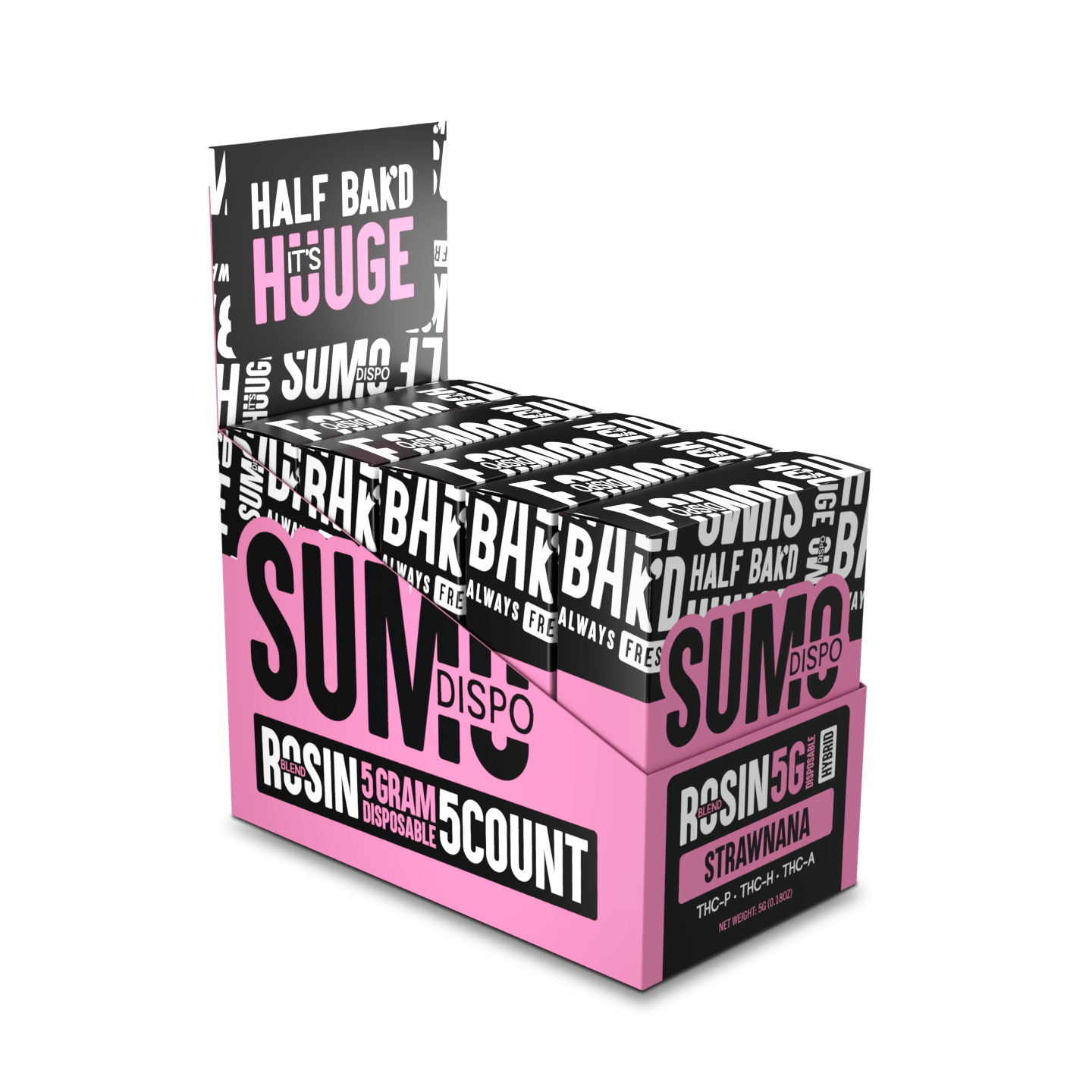 Strawnana - SUMO Dispo Hybrid 5G Disposable CDU | Rosin Blend THC-P THC-H THC-A Fresh Collective Strawnana - SUMO Dispo Hybrid 5G Disposable CDU | Rosin Blend THC-P THC-H THC-A Fresh Collective