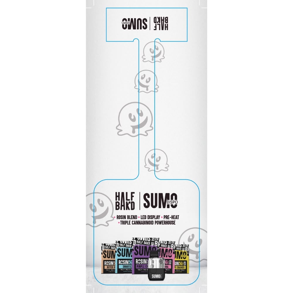 Shelf Talkers Sumo Dispo | White 50CT | HALF BAK&