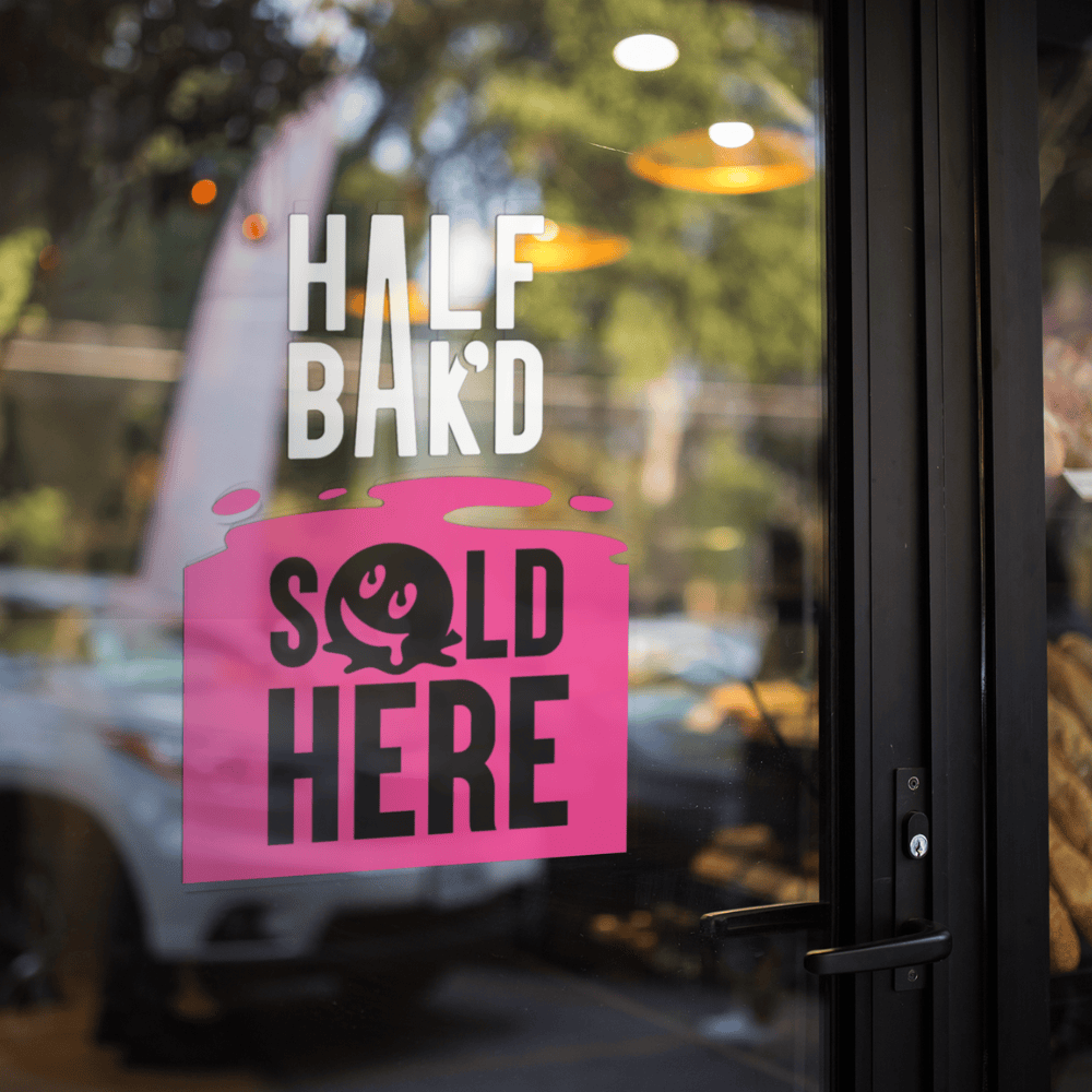 Window Clings | 6"x9" | HALF BAK&