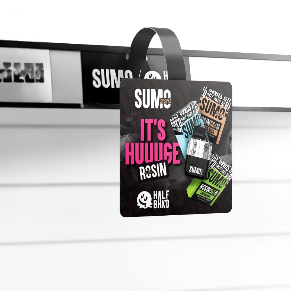 Shelf Talkers Sumo Dispo | Black 50CT | HALF BAK&