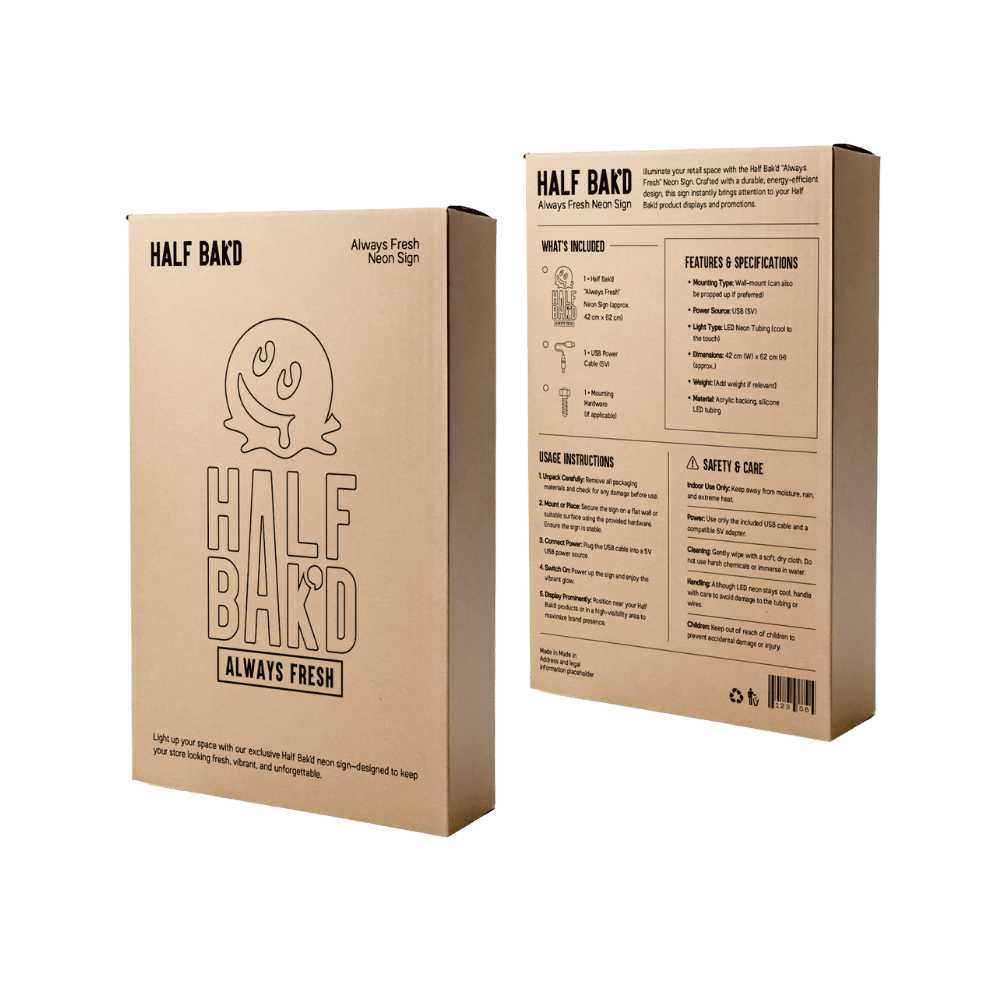 Neon Sign | Standard | HALF BAK&
