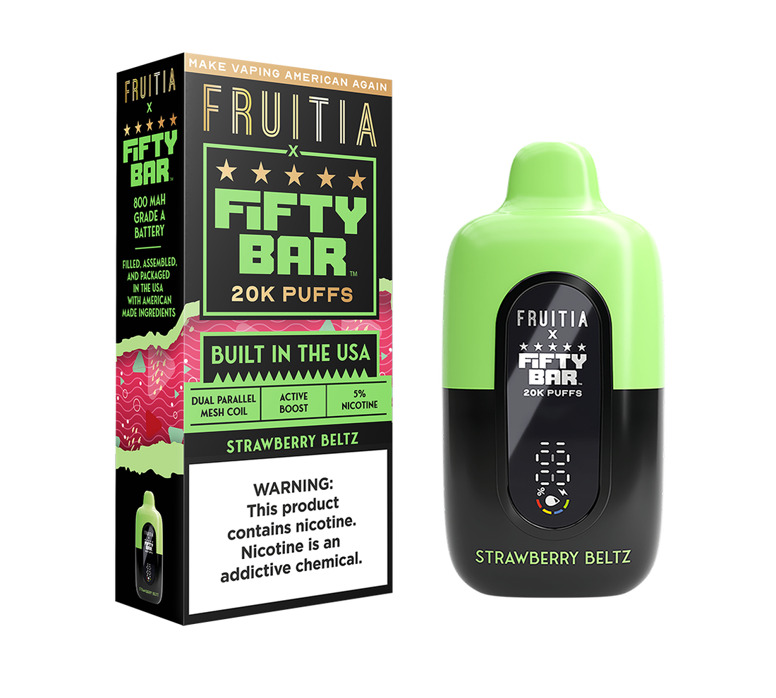 Strawberry Beltz,Disposable,Disposable, FRUITIA x Fifty Bar,FRUITIA x Fifty Bar