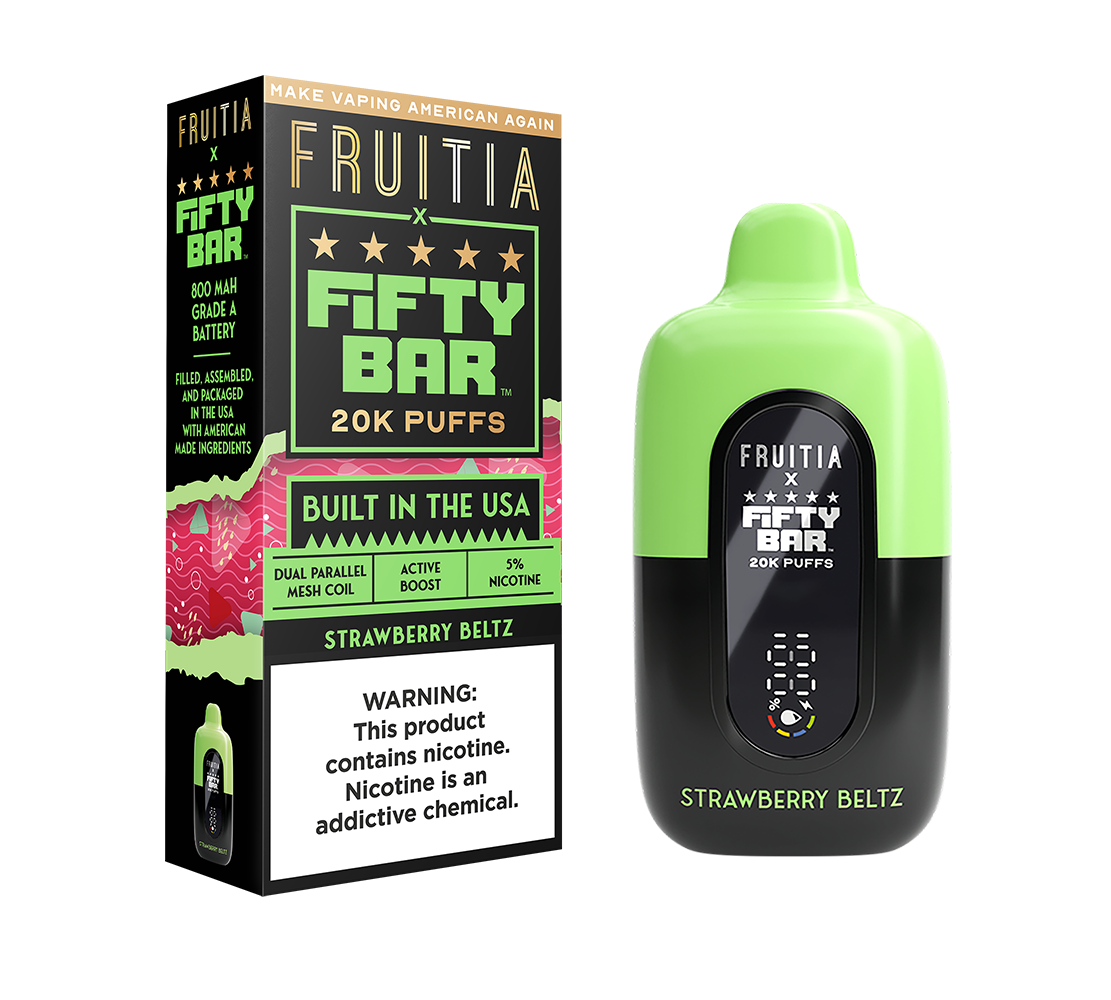 Strawberry Beltz,Disposable,Disposable, FRUITIA x Fifty Bar,FRUITIA x Fifty Bar