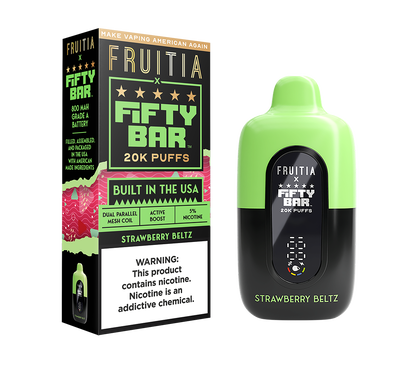 Strawberry Beltz,Disposable,Disposable, FRUITIA x Fifty Bar,FRUITIA x Fifty Bar