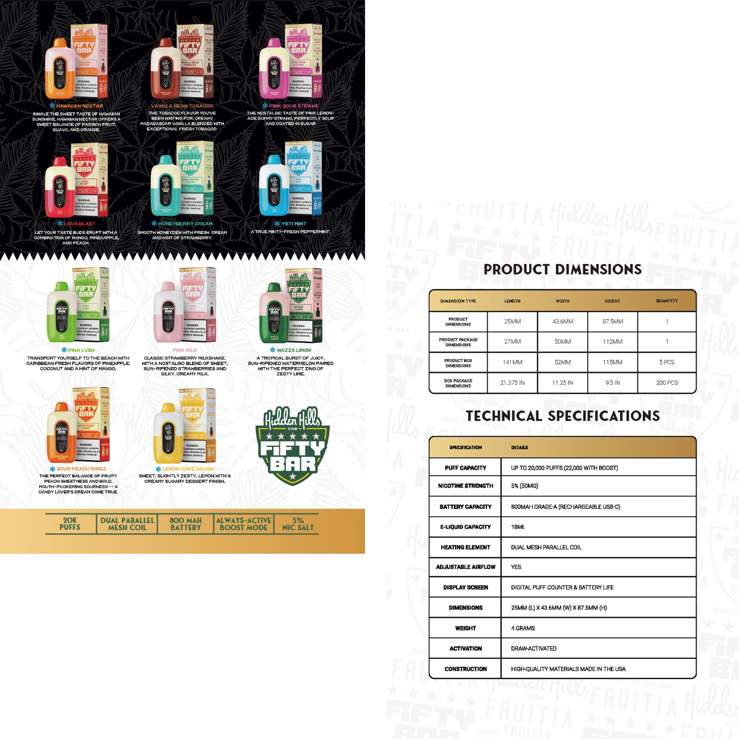 Catalog |  Fifty Bar + Fruitia x Fifty Bar