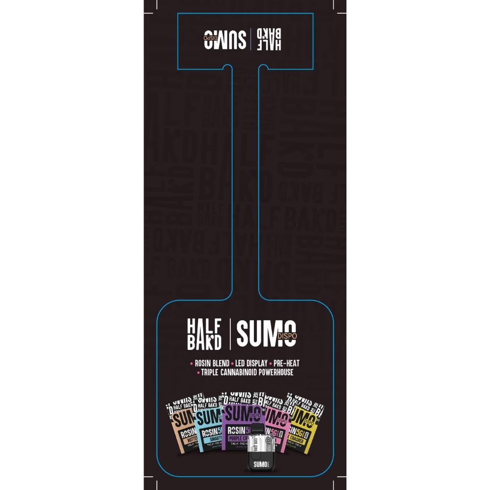 Sumo Dispo Shelf Talkers Black 50CT - HALF BAK&