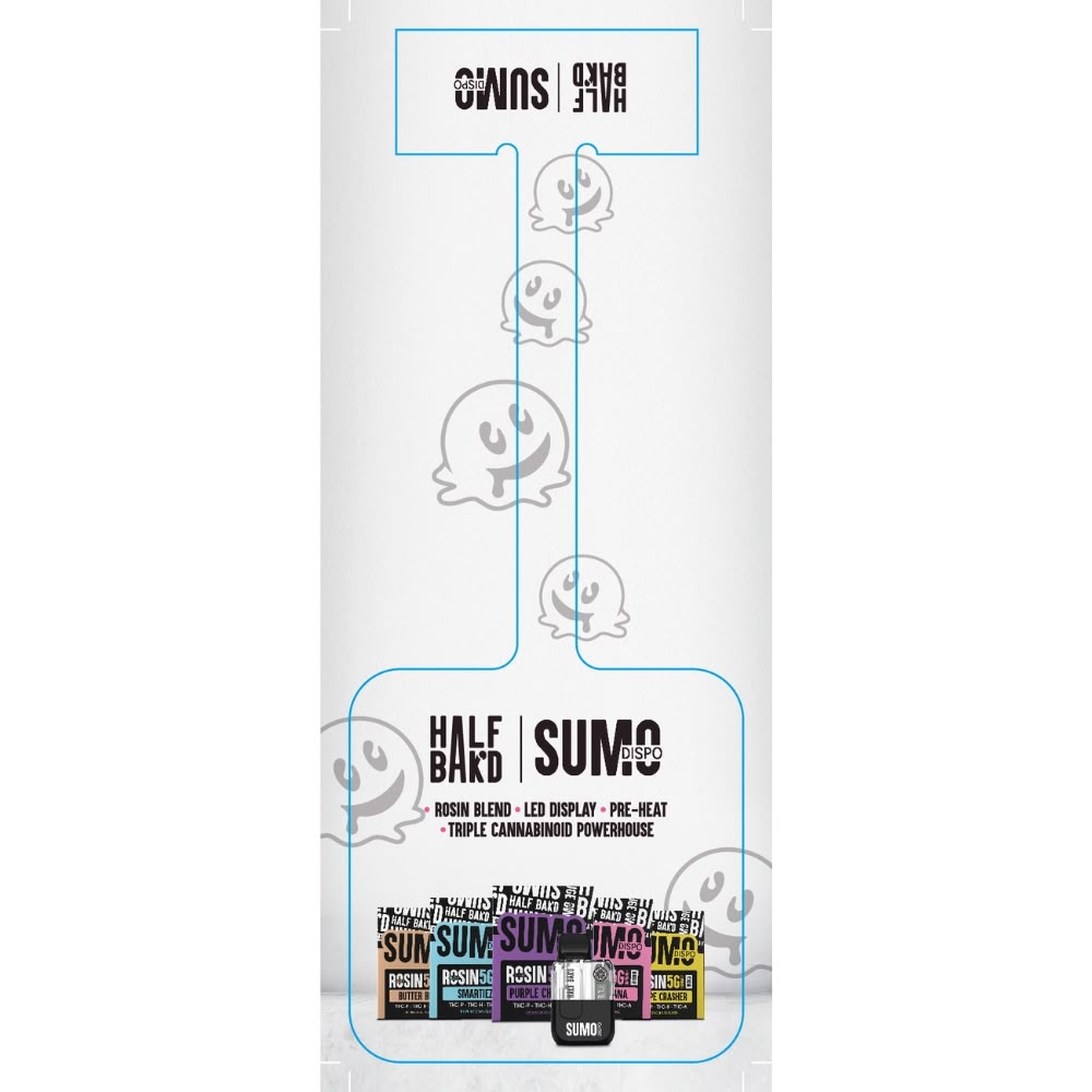 Sumo Dispo Shelf Talkers White 50CT - HALF BAK&