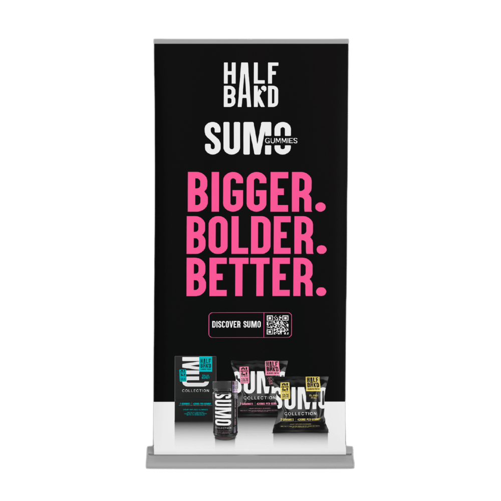 Retractable Banner | 33&quot;X81&quot; | Sumo Gummies Q2/2025