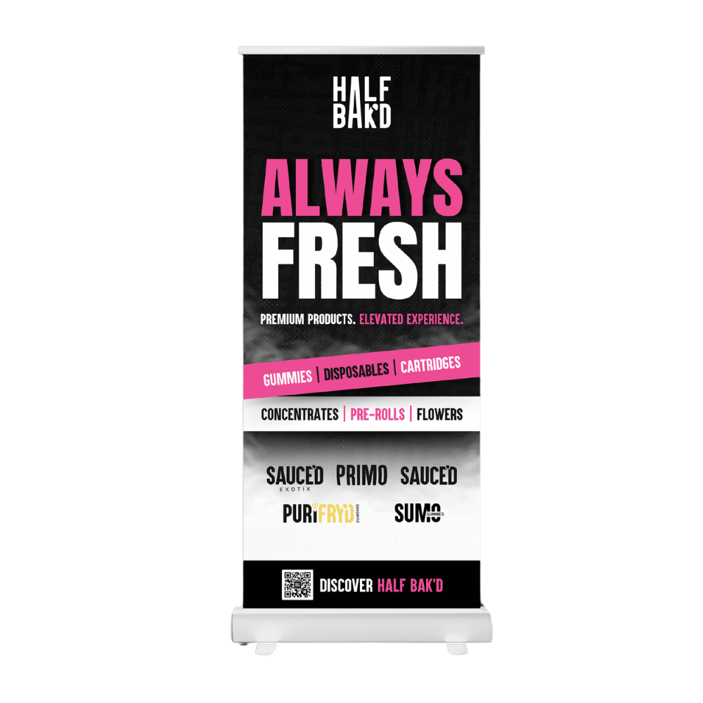 Retractable Banner | 33&quot;X81&quot; | HALF BAK&
